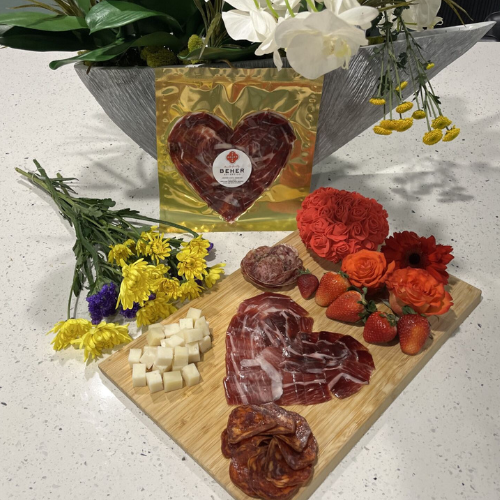 Perfect Mother's Day Gift – Heart-Shaped, Hand Knife-Sliced 100% Ibérico Ham (Jamón) 2.5 oz (Limited Edition)