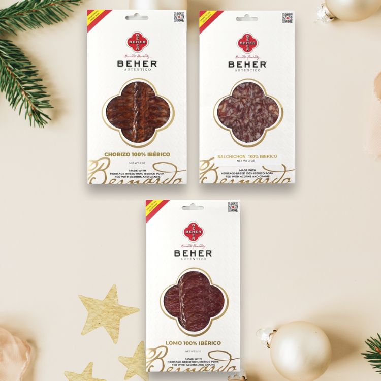 Christmas Box 2oz: 100% Ibérico Lomo + 100% Iberico Chorizo + 100% Iberico Salchichón