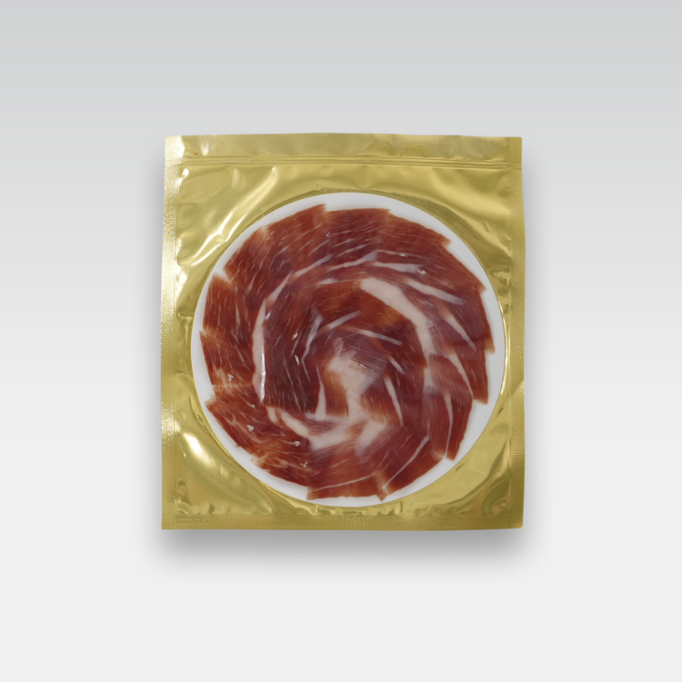 Hand Knife-Sliced Plate 100% Ibérico Ham (Jamón) – World’s Most Awarded, Naturally Cured in Mountains for 4 Years – Plate 1.5 oz