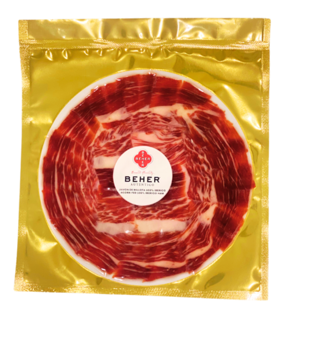 Hand Knife-Sliced Plate 100% Ibérico Ham (Jamón) – World’s Most Awarded, Naturally Cured in Mountains for 4 Years – Plate 3 oz