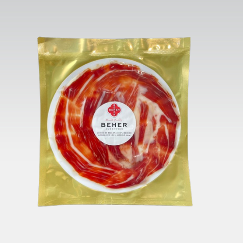 Hand Knife-Sliced Plate 100% Ibérico Ham (Jamón) – World’s Most Awarded, Naturally Cured in Mountains for 4 Years – Plate 1.5 oz