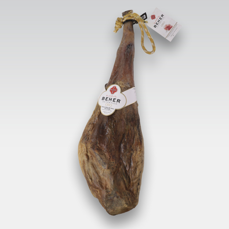 100% Iberico Acorn-fed Bone-in-ham (Jamón), World’s Most Awarded, Naturally-Cured in mountains for 4 Years - 15 to 17 lb