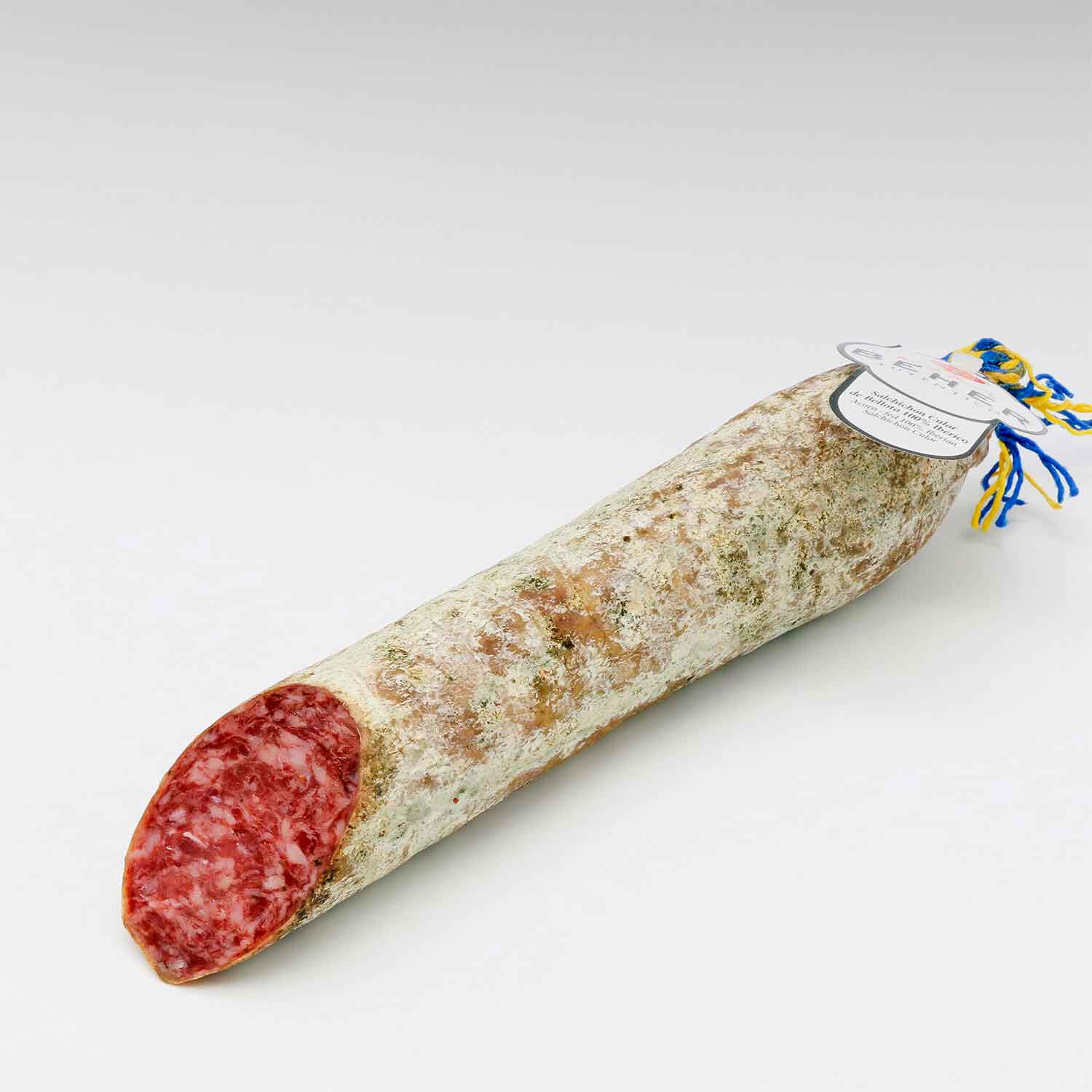 100% Iberico Acorn-Fed Salchichón (Sausage), Aged 120+ Days , Artisan Family Recipe, Only Natural Ingredients, Free-Range - 1-1.5 lb
